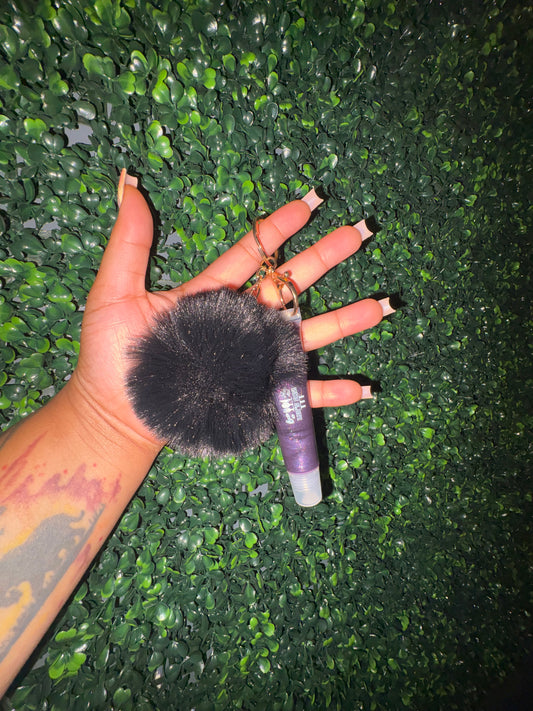 Black Currant Scented Lip Gloss w/Keychain
