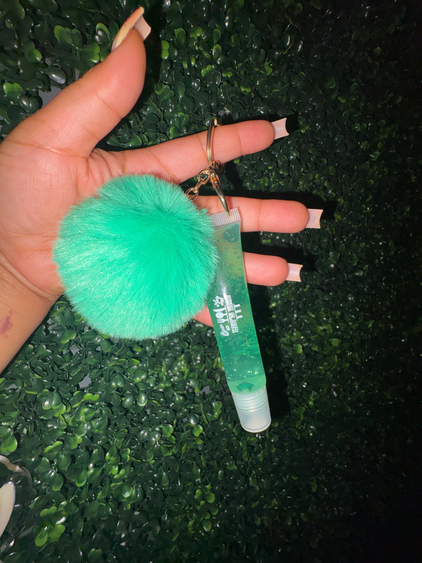 Green Apple Scented Lip Gloss w/Keychain
